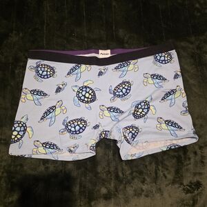 MeUndies Turtle Print Boxer Briefs - Blue and Yellow
